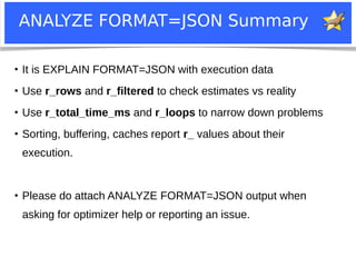 ANALYZE for Statements - MariaDB's hidden gem | PDF