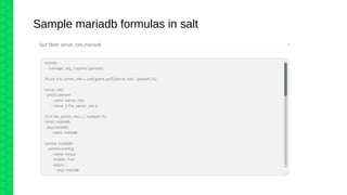 Sample mariadb formulas in salt
 