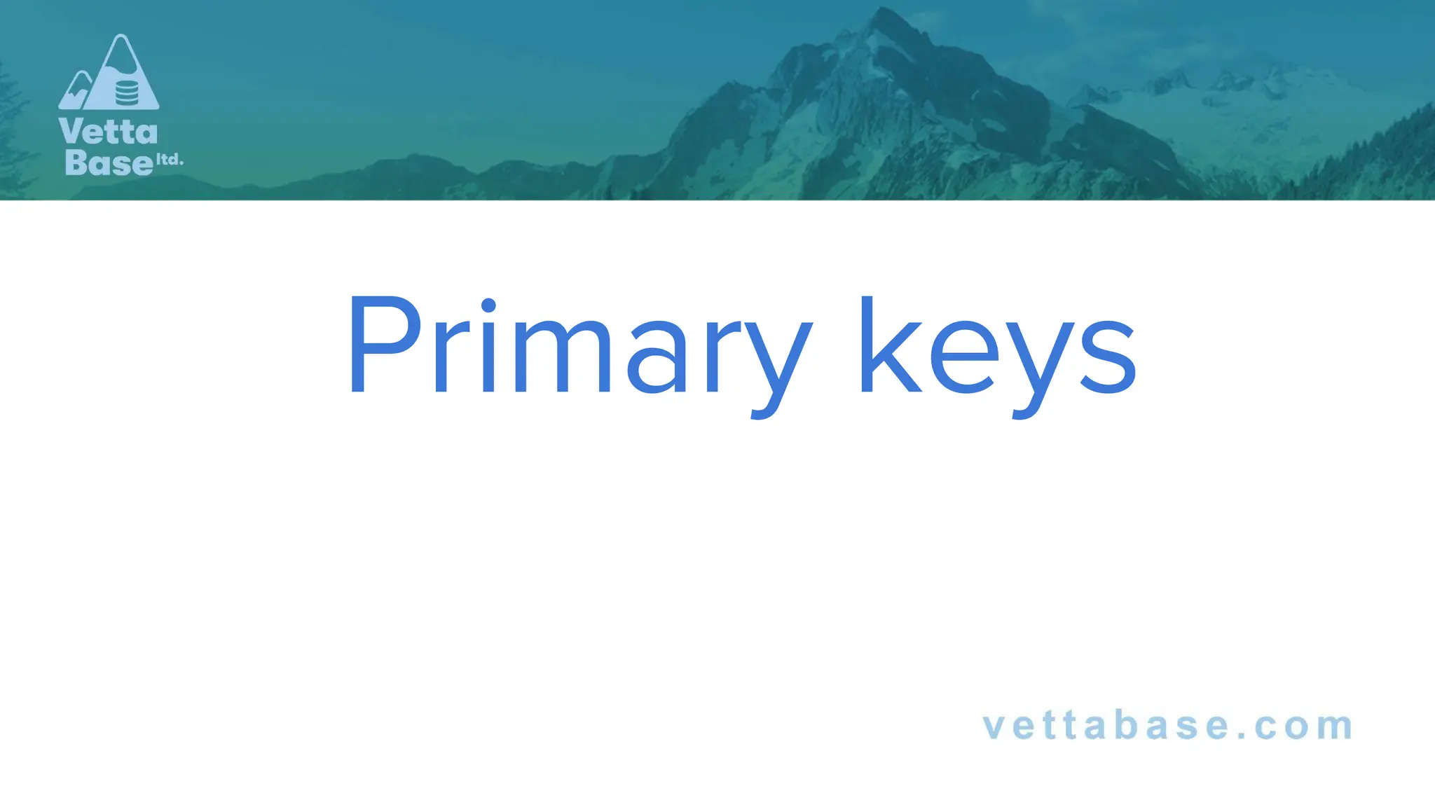 Primary keys 