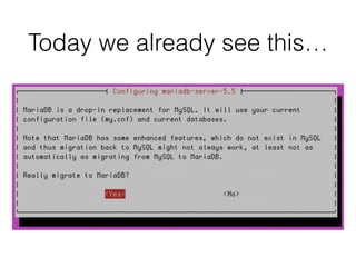 Today we already see this…
 