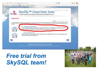 Free trial from
SkySQL team!
 
