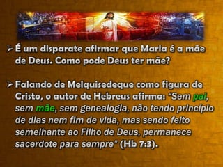 “...mas, parece que, por volta do 8º e do 9º século, se tornou de aceitação geral. ...[Em 1854, o Papa Pio IX definiu o dogma] que sustenta que ‘a Santíssima Virgem Maria foi preservada de toda a mácula do pecado original no primeiro instante de sua conceição’”.Esta crença foi confirmada pelo Concílio do Vaticano II (1962-1965).Esta posição foi combatida por muitos teólogos da Igreja, tais como Crisóstomo Eusébio, Ambrósio, Anselmo e até mesmo pelos maiores papas: Gregório, o Grande e Inocêncio III.