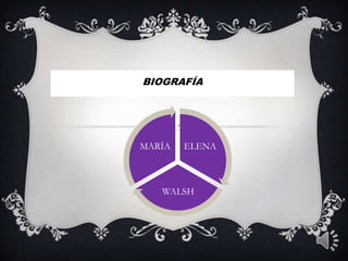 BIOGRAFÍA




MARÍA   ELENA



   WALSH
 