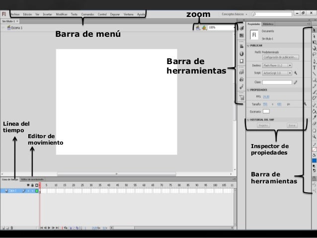 INTERFAZ GRÁFICA DE FLASH CS6