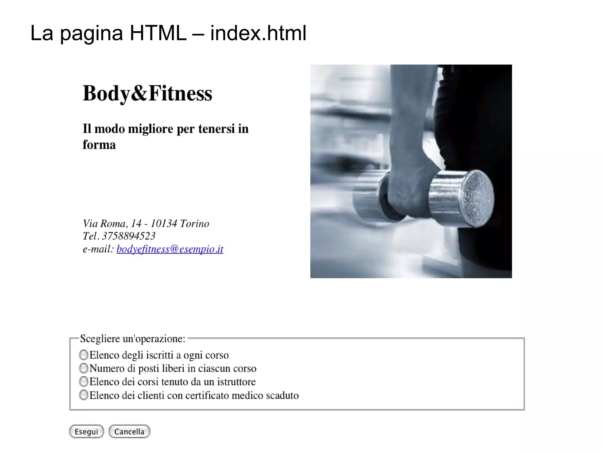 La pagina HTML – index.html

 