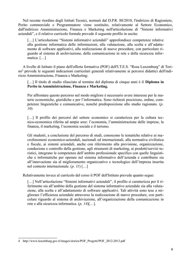 Maria Grazia Maffucci - relazione finale tirocinio | PDF