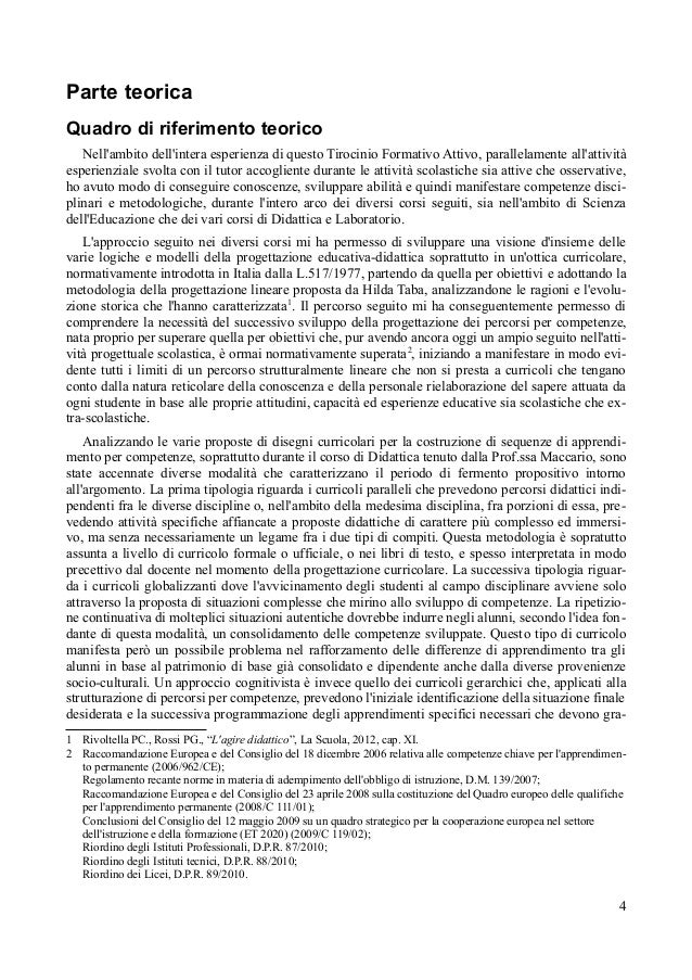 Esempio Di Relazione Del Tutor Aziendale