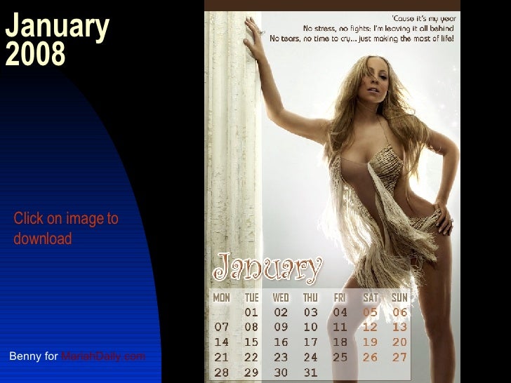 Mariah Carey 2008 Calendar
