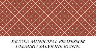 ESCOLA MUNICIPAL PROFESSOR
DELMIRO SALVIONE BONIN.
 