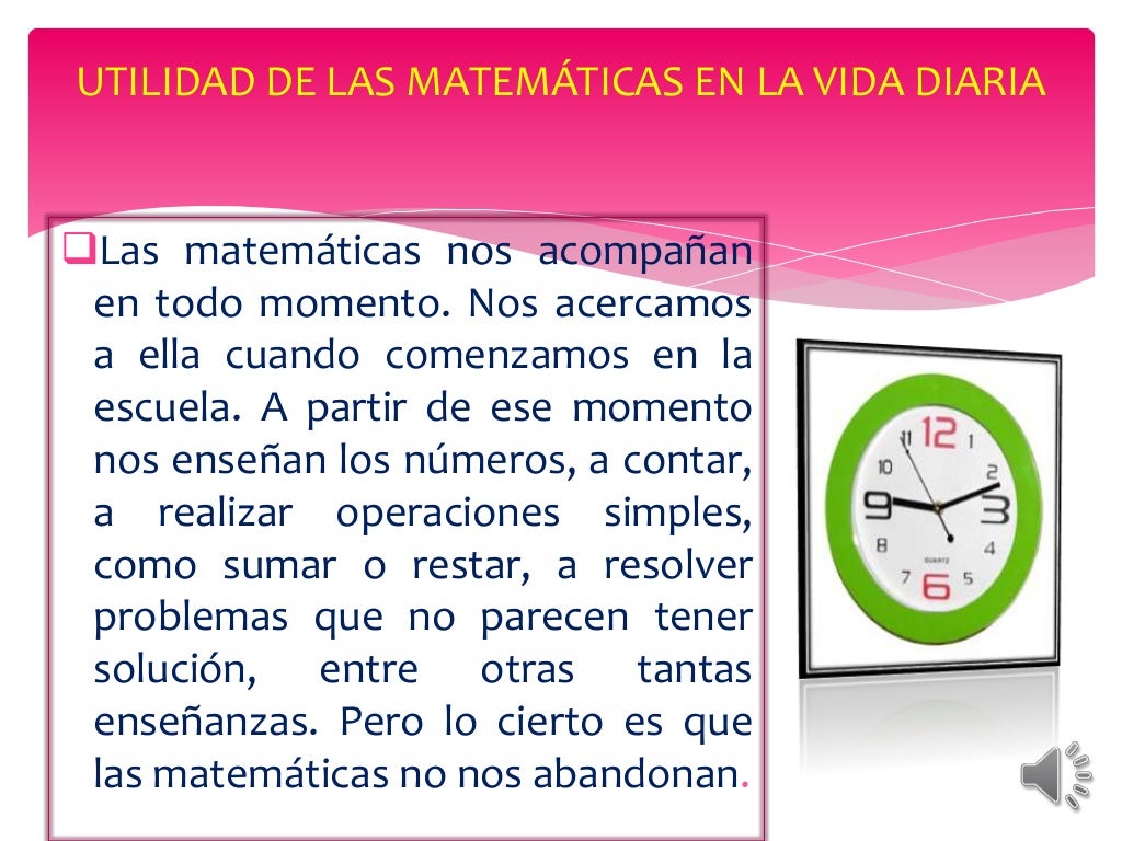 Las matemáticas en la vida diaria. Maria Jose Garcia Preciado