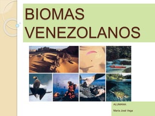 BIOMAS
VENEZOLANOS
ALUMANA:
María José Vega
 