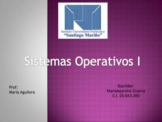 Prof:
Maria Aguilera

Bachiller:
Marialejandra Guerra
C.l. 25.943.390

 