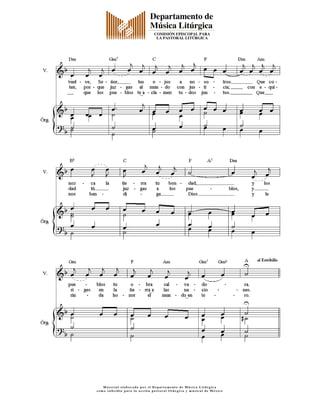 M a t e r i a l e l a b o r a d o p o r e l D e p a r ta m e n to d e M ú s i c a L i tú r g i c a
c o m o s u b s i d i o p a r a l a a c c i ó n p a s t o r a l l i tú r g i c a y m u s i c a l d e M é x i c o
 