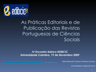 EDIBCIC_Universidade de Coimbra_2009
