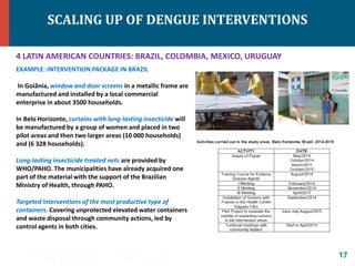 17TDR • MAKING A DIFFERENCE 17TDR • MAKING A DIFFERENCE
SCALING UP OF DENGUE INTERVENTIONS
4 LATIN AMERICAN COUNTRIES: BRA...