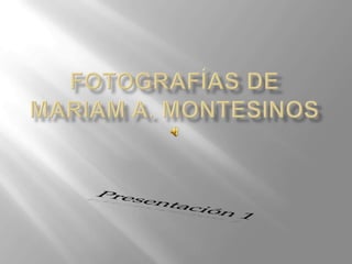 Fotografías deMariam A. Montesinos Presentación 1 