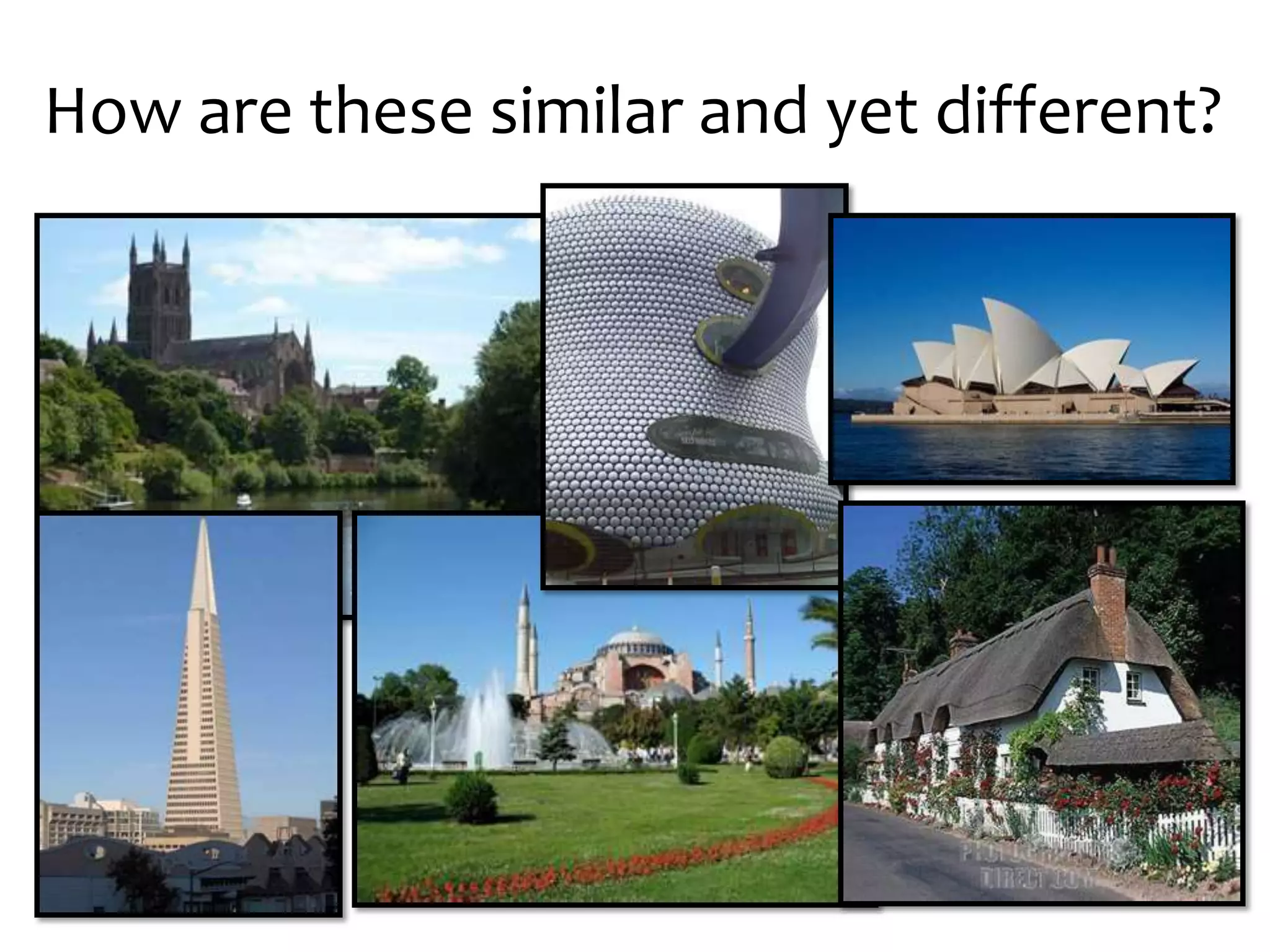 How are these similar and yet different?
 