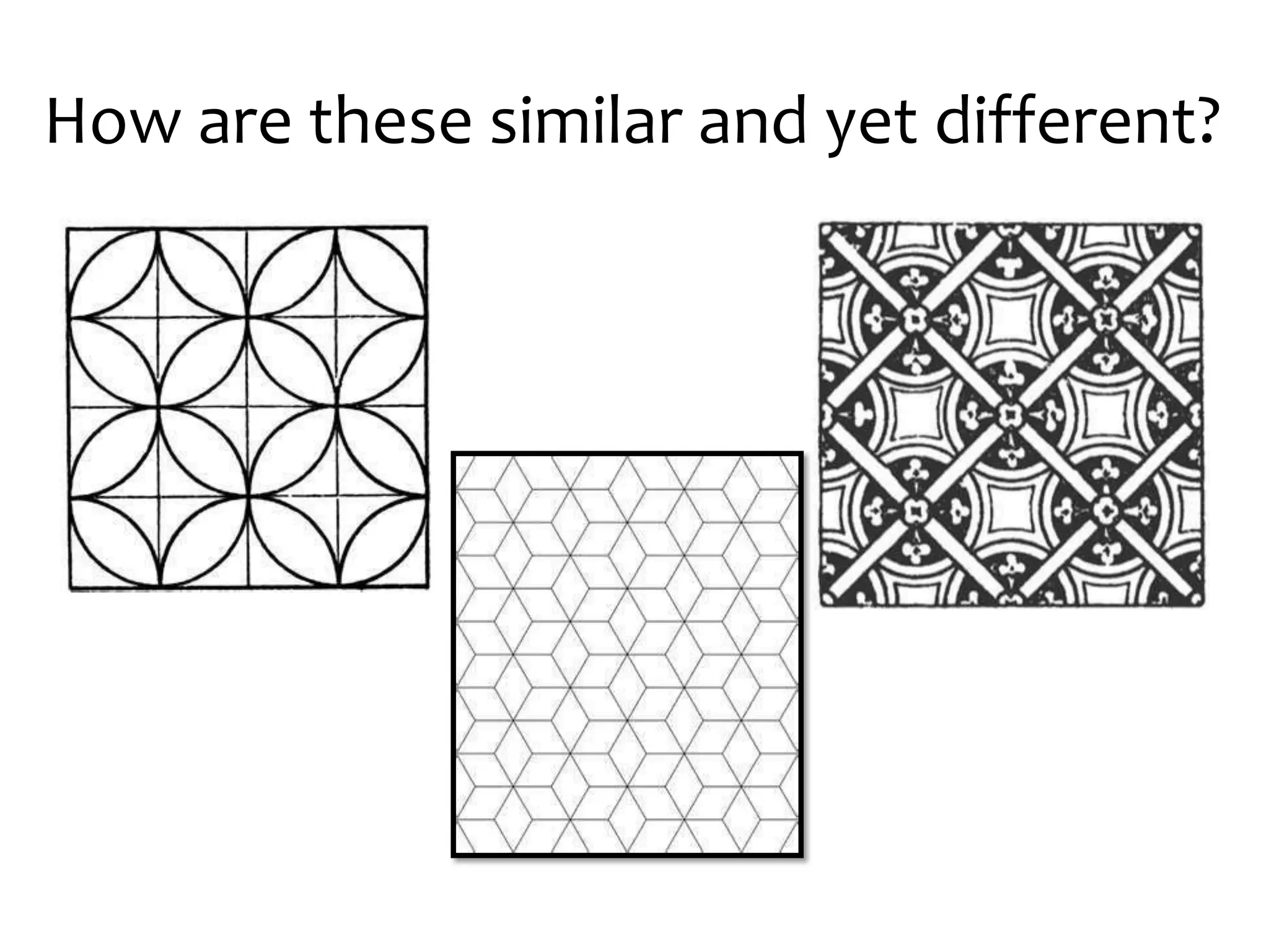How are these similar and yet different?
 