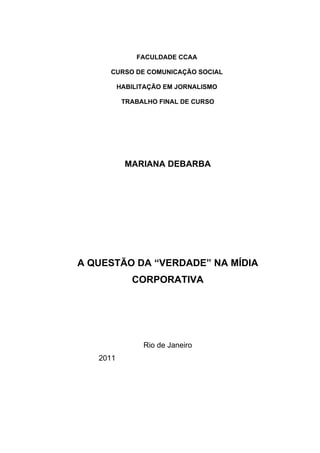 Mariana Debarba - monografia