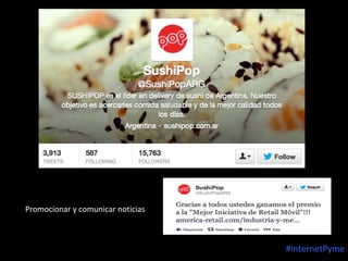 Promocionar y comunicar noticias

#internetPyme

 