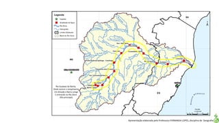 Apresentação elaborada pela Professora FERNANDA LOPES, disciplina de Geografia
Rio Gualaxo do Norte,
Onde ocorre o rompimento
Em direção à Barra Longa
E entrando no Rio Doce
(Rio principal)
 