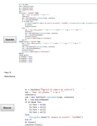 Paso 12.
Botón Buscar
 