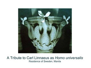 A Tribute to Carl Linnaeus as Homo universalis
Residence of Sweden, Manila
 