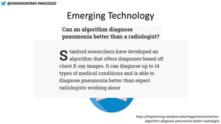 @EMARIANOMD #WAS2020
Emerging Technology
https://engineering.stanford.edu/magazine/article/can-
algorithm-diagnose-pneumon...