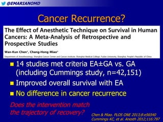 @EMARIANOMD
Cancer Recurrence?
 14 studies met criteria EA±GA vs. GA
(including Cummings study, n=42,151)
 Improved over...