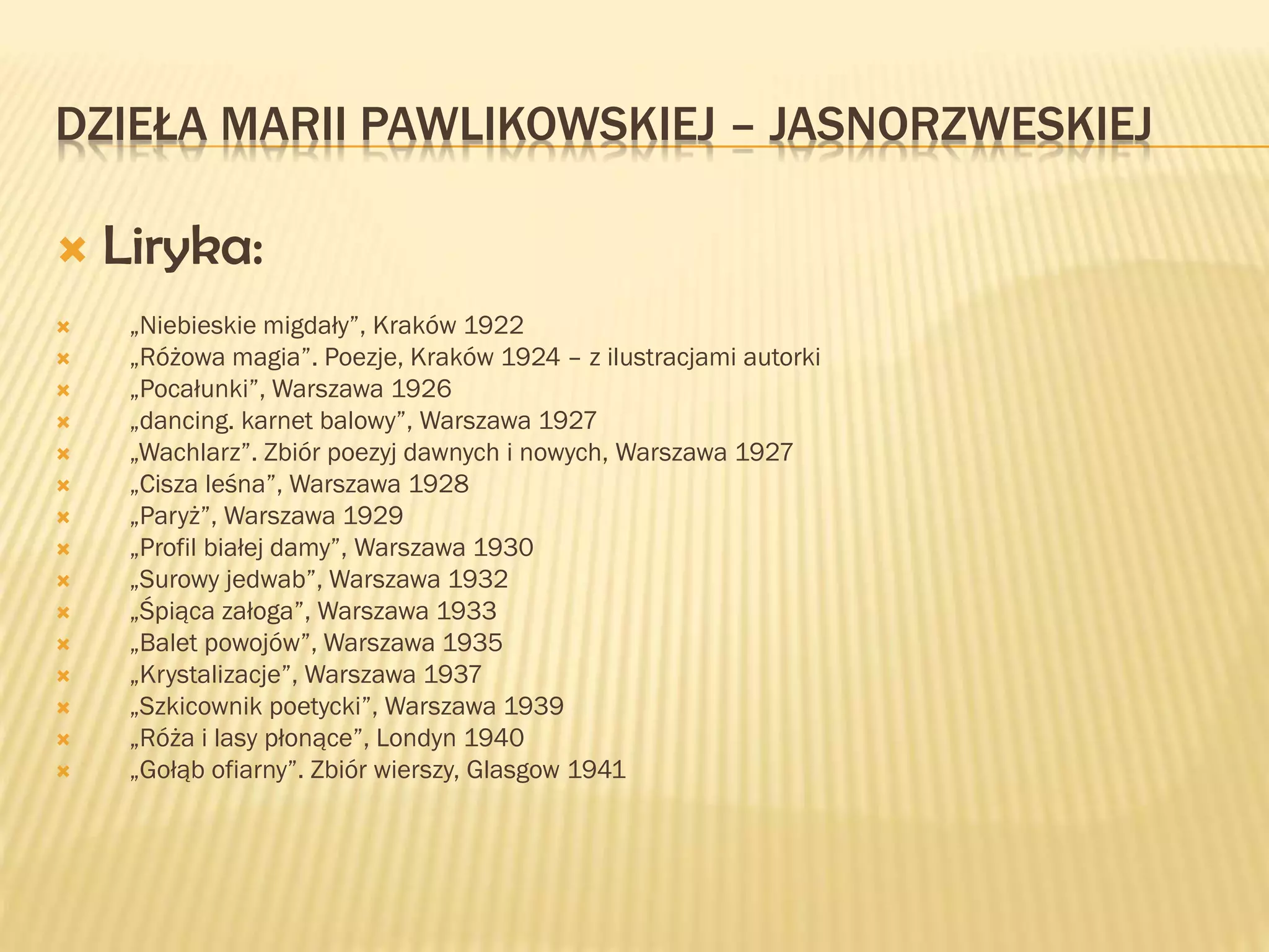 Sprawdzian Z Dziewczyna Wiersze Pawlikowskiej Maria pawlikowska jasnorzewska | PPTX