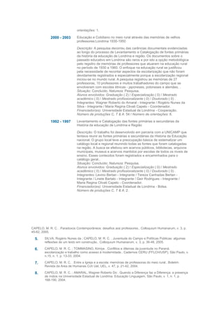 Maria Regina Clivati Capelo  Diversidade