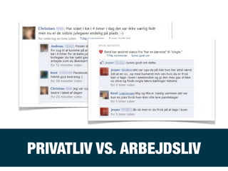 PRIVATLIV VS. ARBEJDSLIV
 