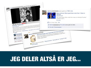 JEG DELER ALTSÅ ER JEG...
Tekst
 