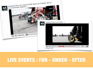 LIVE EVENTS : FØR - UNDER - EFTER
 