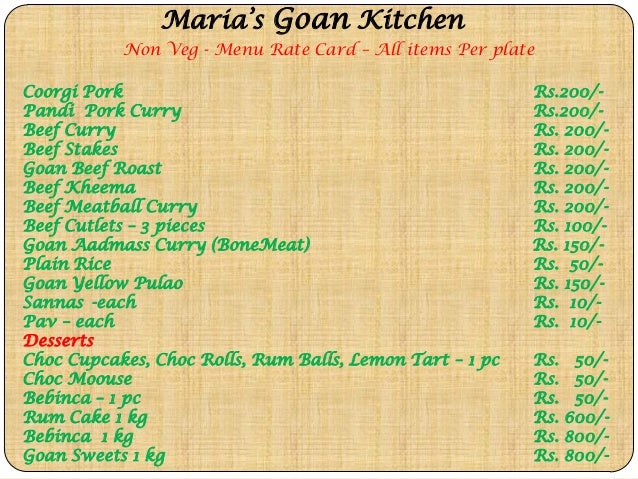 Maria S Goan Kitchen Maria S Goan Kitchen