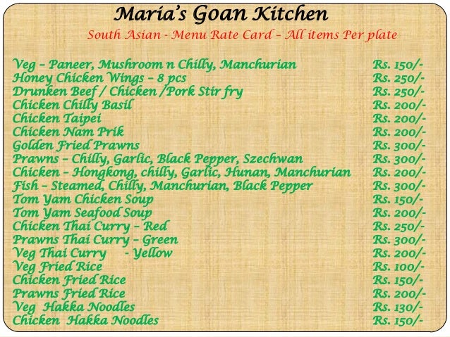 Maria S Goan Kitchen Maria S Goan Kitchen