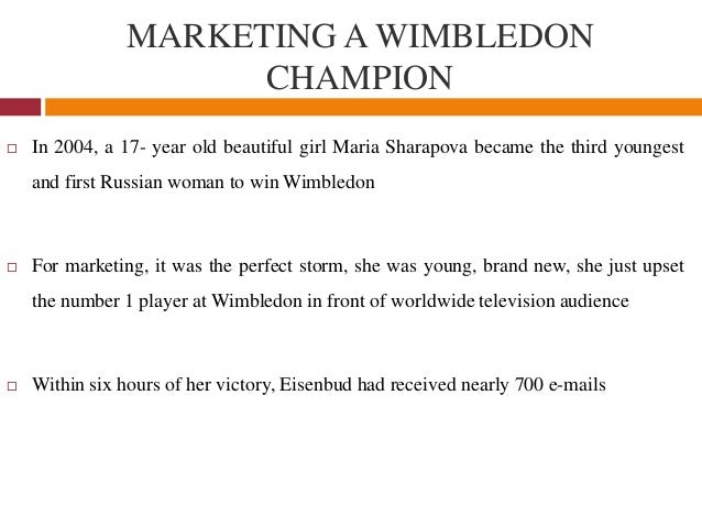 maria sharapova marketing a champion Marketing maria: managing the athlete endorsement. maria sharapova marketing a champion Marketing maria: managing the athlete endorsement.