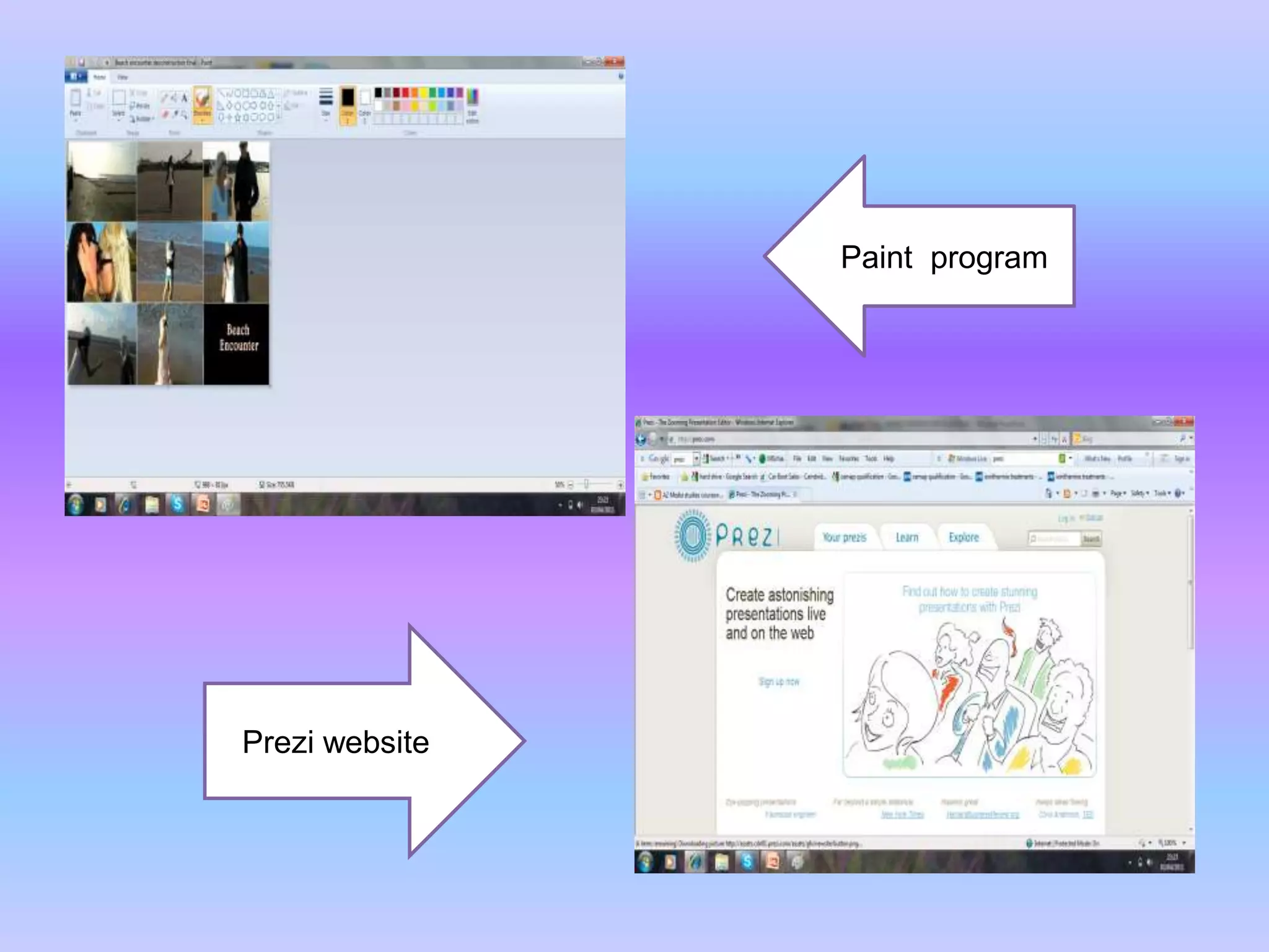 Paint  programPrezi website
