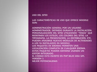 Uso de la Plataforma Moodle