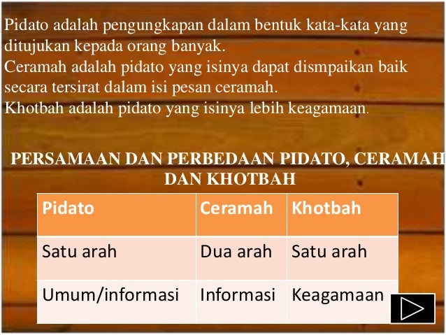 Jelaskan Perbedaan Ceramah Pidato Dan Khotbah Terkait Perbedaan