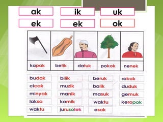 ak   ik   uk
ek   ek   ok
 