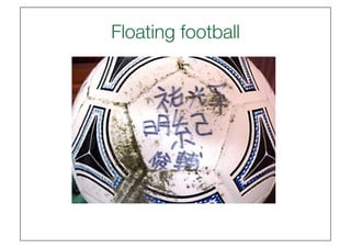 Floating football
               
 