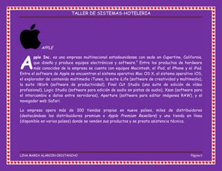 Lina Alarcon - Hoteleria