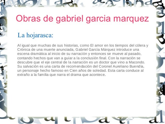 Obras de gabriel garcia marquez