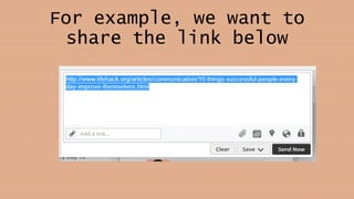 For example, we want to
share the link below
 
