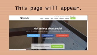 This page will appear.
 