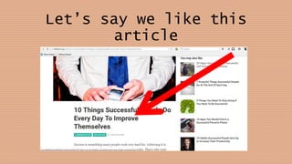 Let’s say we like this
article
 