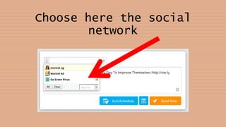 Choose here the social
network
 