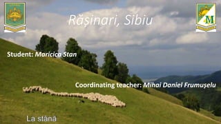 Rășinari, Sibiu
Student: Maricica Stan
Coordinating teacher: Mihai Daniel Frumușelu
 