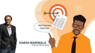 Woh hamara
chairman
HARSH MARIWALA
Chairman Marico group
 